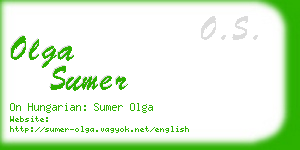 olga sumer business card